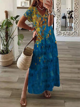 Vestido casual estampado de manga corta